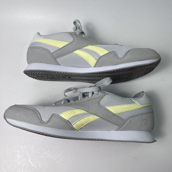Reebok Royal Classic Jogger Shoes Gray Yellow Low Top Sneakers Women's Size 10 - Picture 11 of 13